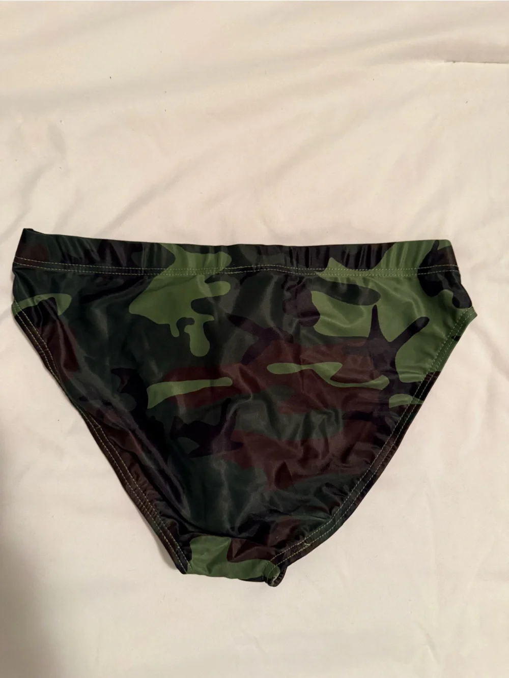 Men’s 30-34” Camo Swim Brief - Green Camouflage